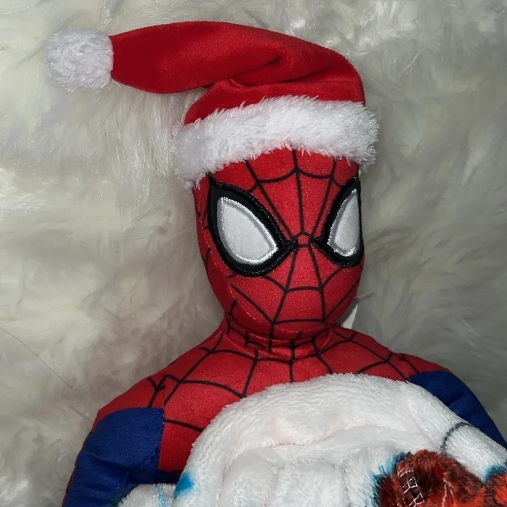 🆕Marvel Spiderman Buddy and Throw Blanket Plush Doll 50”x60” Holiday